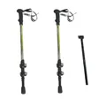 Bastoncino da trekking telescopico in lega di alluminio verde con impugnatura comoda. - Nuovo Stile Fibra di Carbonio 3K / Verde oliva