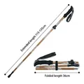 Bastón de trekking plegable de aluminio ligero, 115-135 cm extendido y 36 cm plegado. - Bronce antiguo