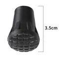 Puntale durevole in gomma nera per bastoncini da trekking, altezza 3,5 cm, base antiscivolo - Copertura Piedino a Rete / Nero