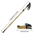 Adjustable folding aluminum trekking pole with extended length 115-135cm and folded 36cm - Orange