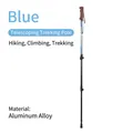 Bastone da trekking telescopico in lega di alluminio blu per escursioni e arrampicate - 70cm / Blu