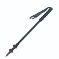 Bastone da trekking telescopico leggero in fibra di carbonio con serrature rosse e impugnatura EVA - Nero (Fibra di Carbonio Blocco Esterno)