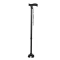 Bastone da passeggio regolabile in alluminio con base stabile a quattro piedi antiscivolo - Stile a Quattro Piedi / 105 / Nero