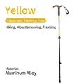 Bastone da trekking telescopico in alluminio giallo con impugnatura a T - Impugnatura a T in Sughero / 65-135cm / Giallo