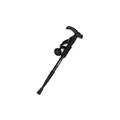 Bastón de senderismo CLEYE de aluminio negro con mango en T y absorción de choques - Mango en T de 4 secciones (Mango en T de 4 secciones) / Negro