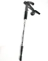 Cleye lightweight aluminum 3-section trekking pole with ergonomic T-handle and strap - T-Handle Silver