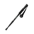 Bâton de randonnée ultra-léger en carbone 3K noir avec système anti-choc durable - 55-110cm / Verrou Interne Noir 4-Sections