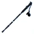 Bâton de marche léger en fibre de carbone 3K avec dragonne réglable et poignée ergonomique - 65-135cm / Verrou Interne Noir 3-Sections Poignée Droite