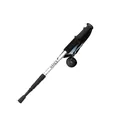 Bâton de randonnée télescopique en fibre de carbone 3K ultra-léger pour l'extérieur - 55-110cm / Verrou Interne Argent 4-Sections