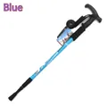 Blue CLEYE telescopic trekking pole with ergonomic handle and adjustable strap - T-Handle / Blue