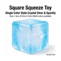 Translucent blue sparkling aurora ice cube squishy stress relief toy, 3x3x3cm square shape - Aurora Maltose Ice Cube / 3cm / Blue