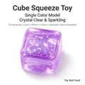 Sparkling purple aurora ice cube squishy stress toy with stars, 3cm SKU variant - Aurora Maltose Ice Cube / 3cm / Purple