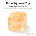 Translucent orange square glitter squishy toy, 3x3x3cm decompression cube with stars - Aurora Maltose Ice Cube / 3cm / Orange