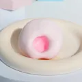 Jouet squishy mochi rose souple en matériau TPR pour soulager le stress et s'amuser - Balle Mochi de 6cm / Rose Fraise
