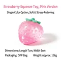 Weiches rosa Glitzer-Erdbeer-Squishy-Spielzeug zum Stressabbau, 7x6cm groß, 156g schwer. - 7x6cm / Rosa