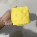 Grote 11 cm gele kaas squishy stressspeelgoed kubus met realistisch gatenontwerp - Vierkante Kaas / 10x10cm / Geel