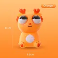 Orange dragon popping eye squishy toy for stress relief with dimensions 11cm x 6.5cm - Orange Dragon / Orange