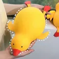 Zacht geel eendvormig squishy speelgoed voor stressverlichting en zintuiglijke ontspanning - Reuzeneend / 33+20cm / Geel