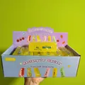 Juego de juguetes squishy de mantequilla en una caja de exhibición de 12 piezas relajante - Barra de Mantequilla Vaselina / Amarillo