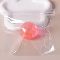 Balle anti-stress squishy rose pailletée dans un sac transparent pour la relaxation - 1 Pièce / (4cm) Rose Aurora Balle Anti-stress au Maltose