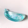 Jouet de décompression en forme de banane avec paillettes bleues brillantes pour jeu sensoriel - Forme de Banane / Bleu