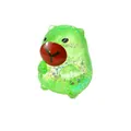 Jouet squishy vert pailleté en forme de boulette pour le soulagement du stress - Forme de Capybara (Aurora Maltose) / 1 Pièce / Vert