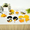 Bee and honey themed PVC spiral hanging decorations for party decor and kids' rooms - 15pcs Set / As Shown