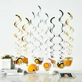 Hanging bee theme party swirls with honeycomb and flower cutouts for kids room decoration - 30PCS Professional Nail Art Tool Set / As Shown