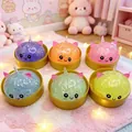 Set di sei squishy colorati a forma di panino al vapore con unicorno e glitter - Modello Unicorno TPR 8.5cm [Raviolo+Vaporiera] Colore Casuale