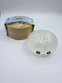 Antistress squishy a forma di panino con brillantini e mini vaporiera - 8.5cm Size / Bianco con Paillettes