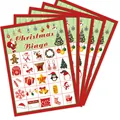 Juego de cartones de Bingo navideño con ilustraciones festivas para fiestas de Navidad - 24人玩 / Rojo