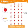 Detailed size specifications for Back to School apple and pencil hanging garland decorations. - Apple Pencil Hanging String / 4 Strings (16 Patterns/String)