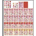 Complete 24-player Valentine's Day Bingo party game set with cards and instructions. - 24 Player Game Card Kit