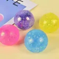Set van vier 6cm glitter maltose stressballen in levendige kleuren voor ontspanning - 6CM Moutsuiker Goudpoeder Bal Assorti / Gemengd