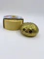 Giocattolo squishy panino dorato glitterato con viso carino e contenitore vaporiera giallo - Oro Glitterato