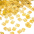 Metallic gold number 50 confetti for 50th birthday and anniversary table decoration - 15g/Pack / Gold