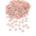 Rose gold number 50 confetti for 50th birthday and anniversary party table decor - 15g/Pack / Champagne