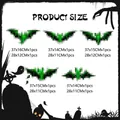Halloween glowing bat hanging decorations in various sizes for spooky party decor - 10 Pieces Pack