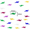 Colorful dinosaur party confetti for Jurassic themed birthday table decor - 15g / 15g Pack / Multicolor Mixed
