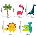 Dinosaurier Party-Hängedekoration mit Größenangaben für jede Cartoon-Figur einzeln - Dinosaurier Spiral Dekorationen / 30-teiliges Set