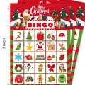 Cartes de jeu Bingo de Noël festives avec icônes de fête, taille 7 pouces - Noël 24 Joueurs (Boîte) / Coloré