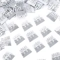 Close-up detail of shiny silver cake-shaped PVC sequins for party table decoration - Cupcake (Silver) / 15g Pack