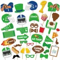 Detalle de accesorios de photocall con temática de fútbol americano para decoración. - Tema de Super Bowl / Juego de 37