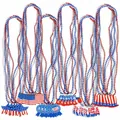 Collares de cuentas variados para el Día de la Independencia con dijes del 4 de julio - Cadena de Cuentas del Día de la Independencia 6 Estilos Mezclados / Juego de 36