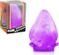 Detail van paars waterdruppel squishy speelgoed met glitterige textuur en verpakking - Violet