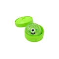 Simpatico mostro verde glitterato squishy con mini contenitore per cestello a vapore - Mostro con un Occhio (Cesto Verde) / Verde