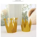 Glitzernde goldene Geburtstagskronen für Prinzen und Prinzessinnen in zwei Stilen - Gold Prinz Prinzessin Hut / 6er Set