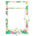 Hawaiian tropical floral DIY paper photo frame party photo prop with size markers - Hawaii Photo Frame Style 1 (PC-20220923-03) / Colorful