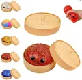 Giocattoli antistress colorati a forma di panino in mini contenitori per vapore - Glitter Rosso