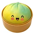 Simpatico giocattolo squishy a forma di panino al vapore sfumato per alleviare lo stress - verde sfumato